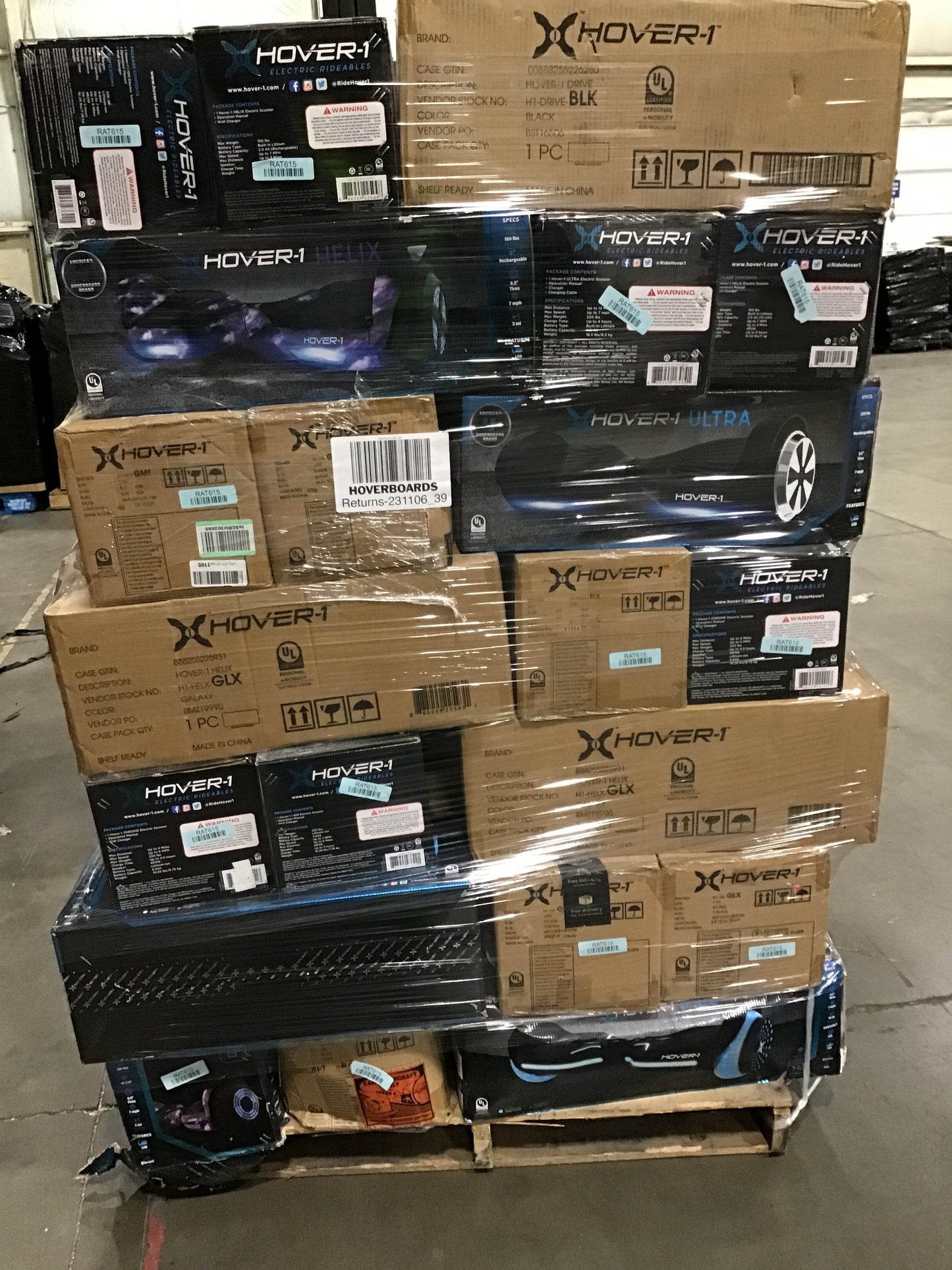 Liquidation Pallet of Hoverboards | Pallet-ERF | 231106_39