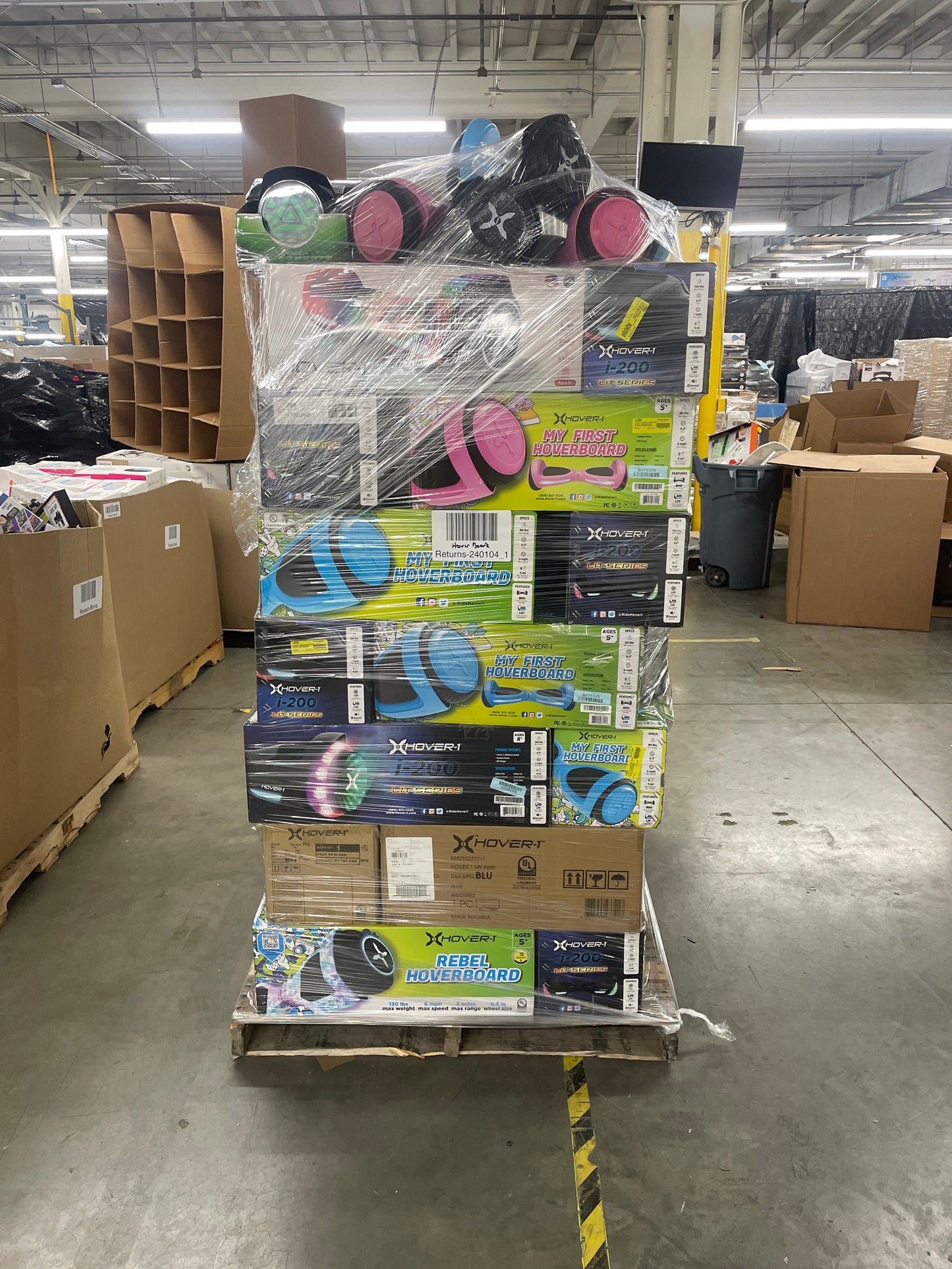 Liquidation Pallet of Hoverboards and Electric Scooters | Pallet-FFQ | 240104_1