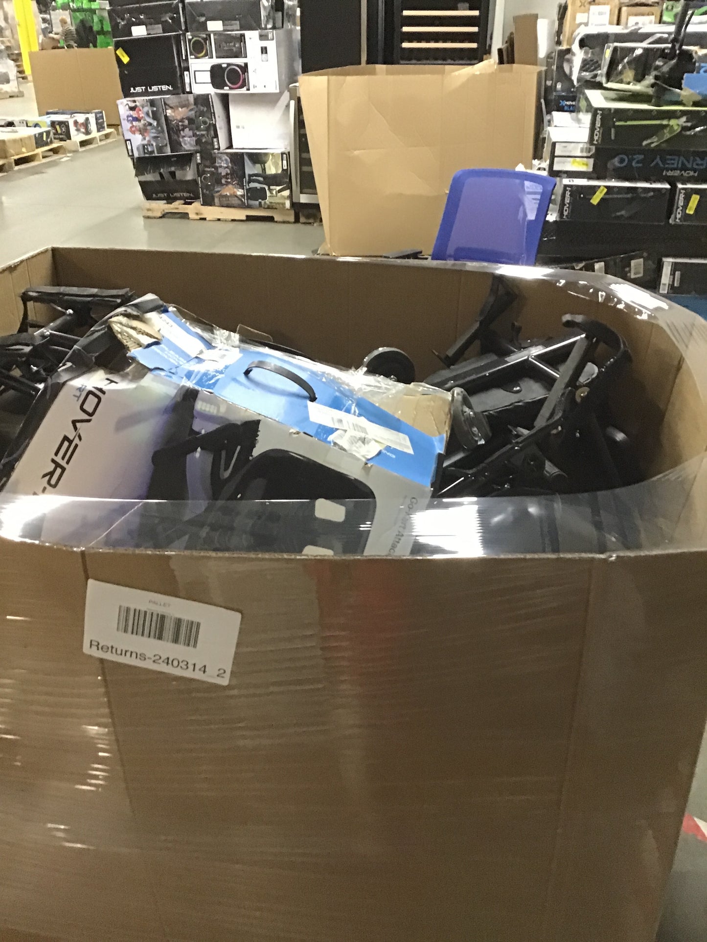 Liquidation Pallet of Hoverboard Attachments and Hoverboards | Pallet-HLK | 240314_2