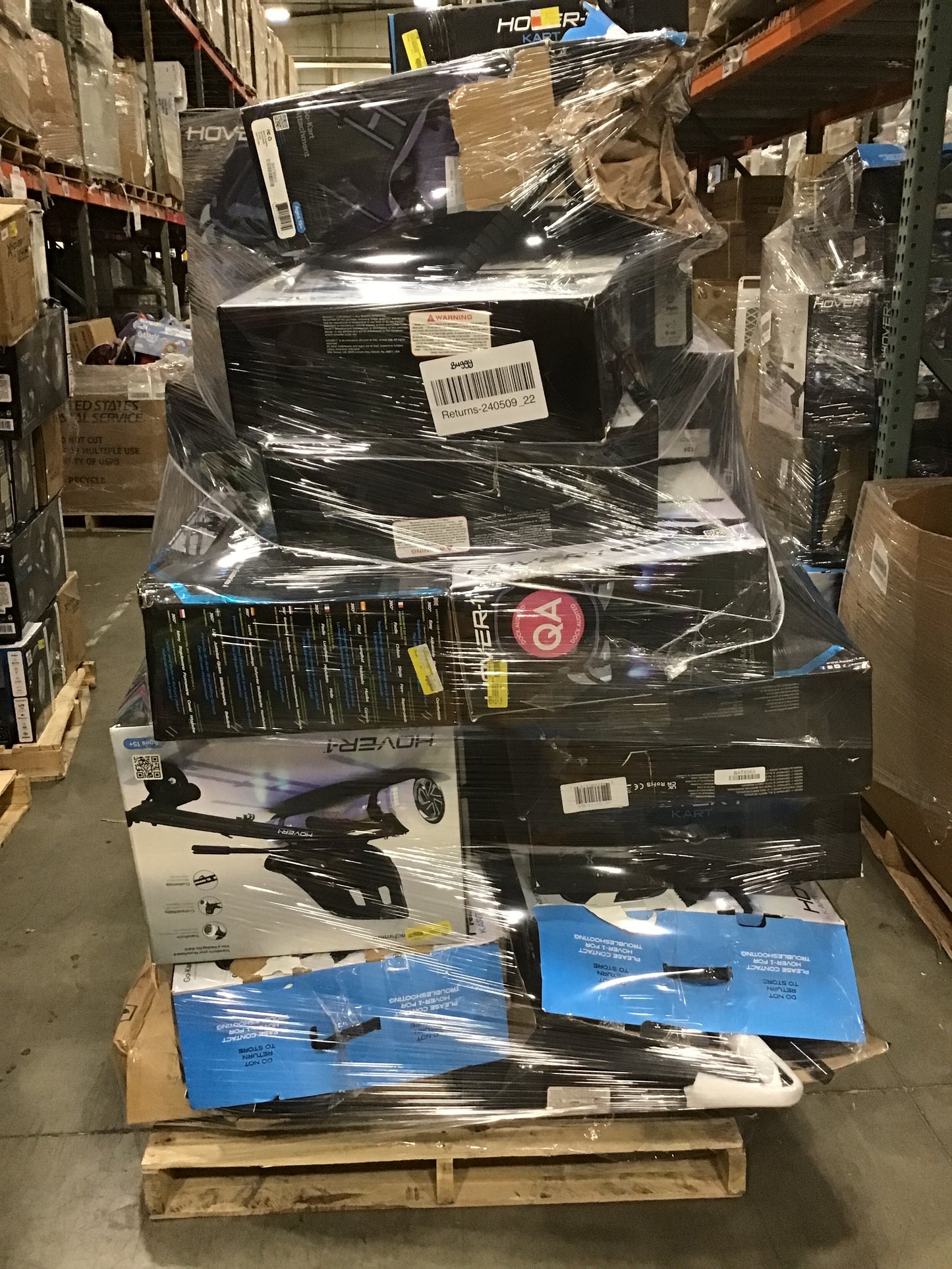 Liquidation Pallet of Hoverboard Attachments and Hoverboards | Pallet-ICA | 240509_22