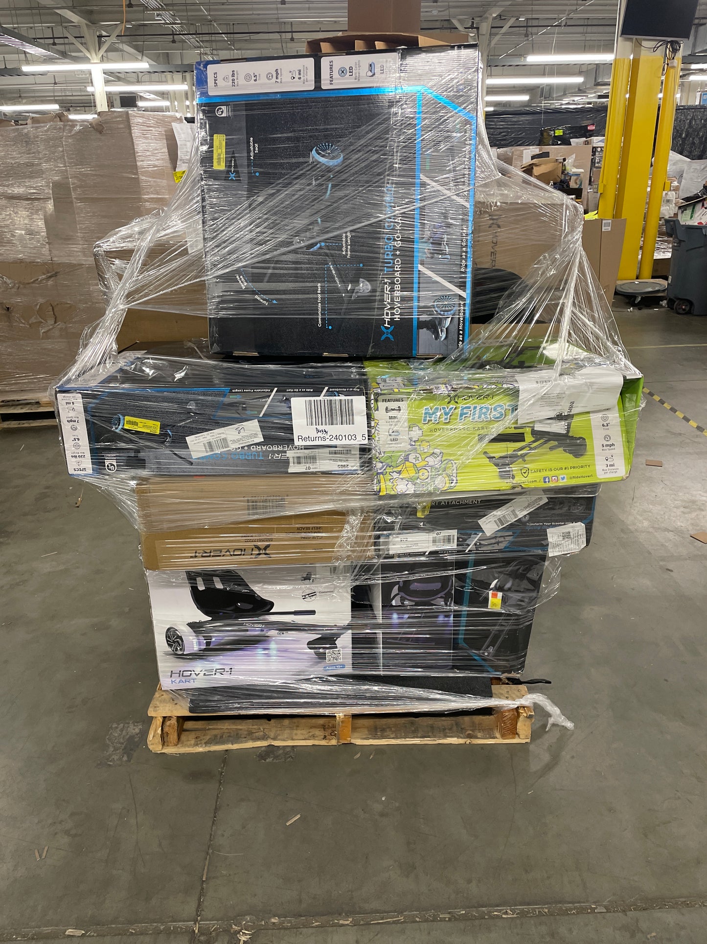 Liquidation Pallet of Hoverboard Attachments and Hoverboards | Pallet-FFN | 240103_5