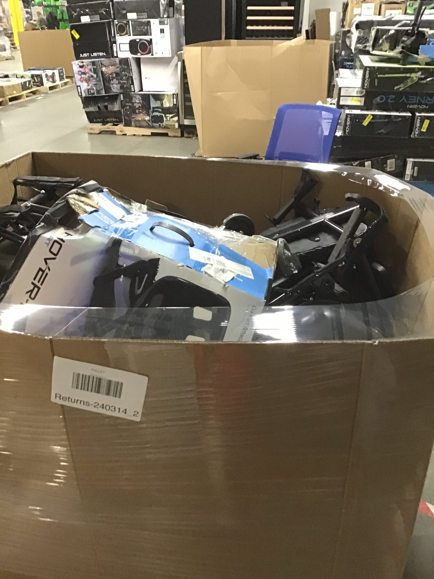 Liquidation Pallet of Hoverboard Attachments, Hoverboards and  | Pallet-HLK | 240314_2