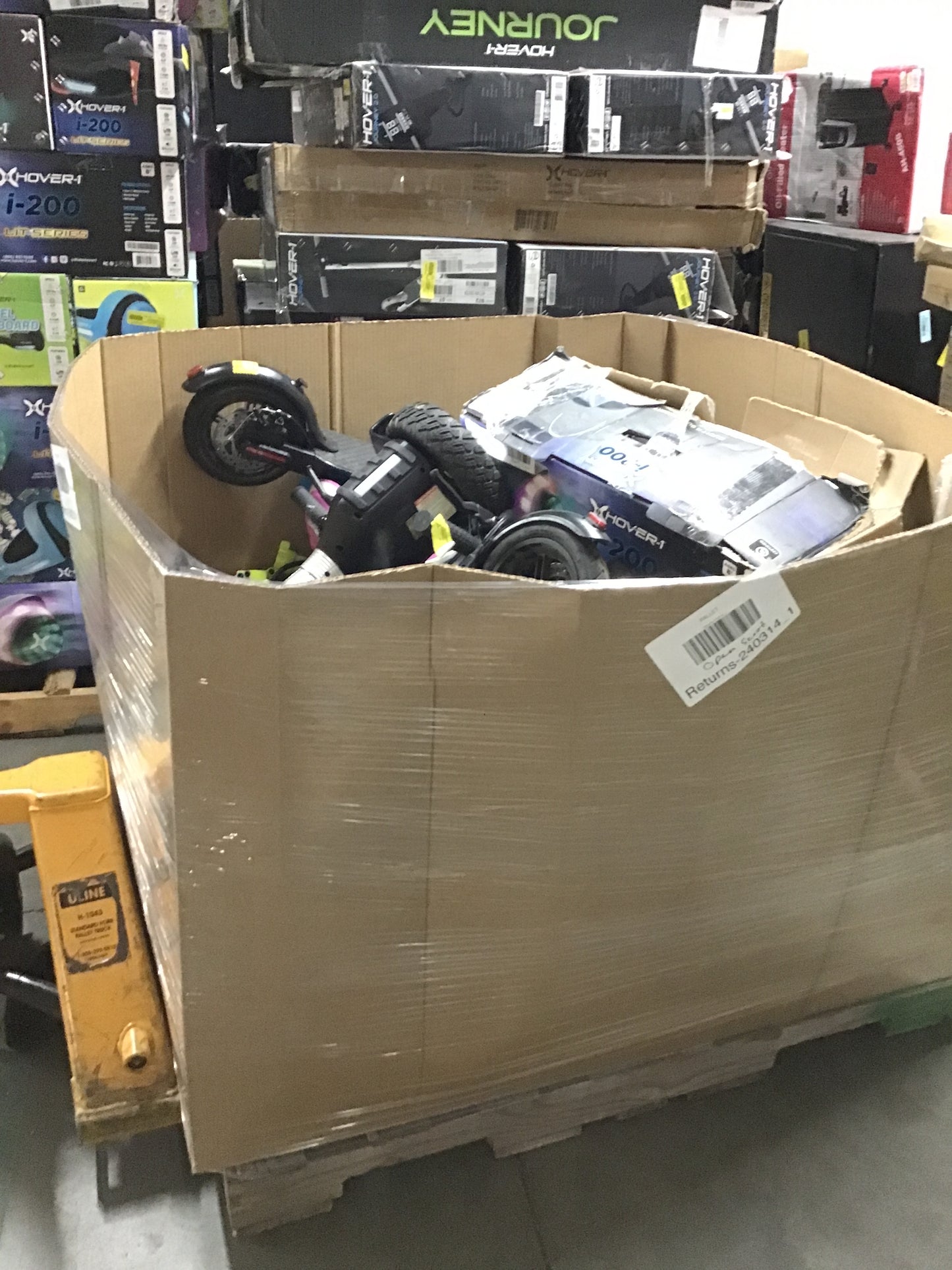 Liquidation Pallet of Electric Scooters and Hoverboards | Pallet-HKC | 240314_1