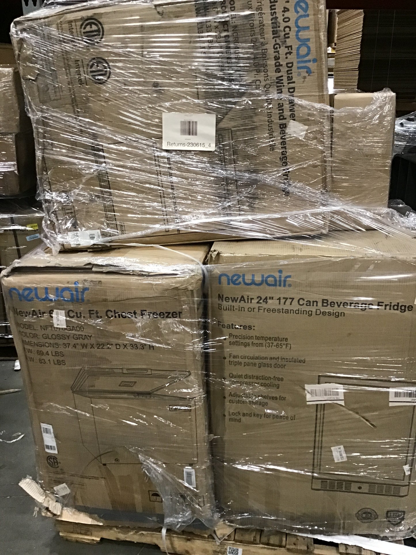 Liquidation Pallet of Compact Fridges, Pallet-CLO