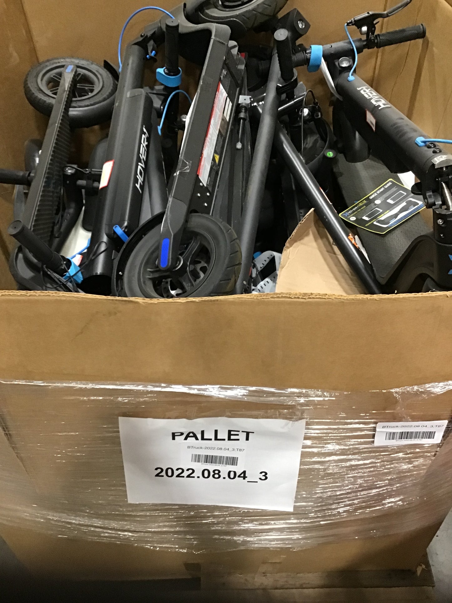 Liquidation Pallet of Electric Scooters and Hoverboards, Pallet-CCA