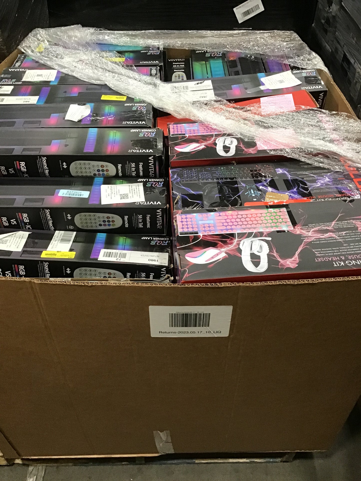 Liquidation Pallet of Lights, Gaming Accessories and Peripherals, Pallet-AYQ