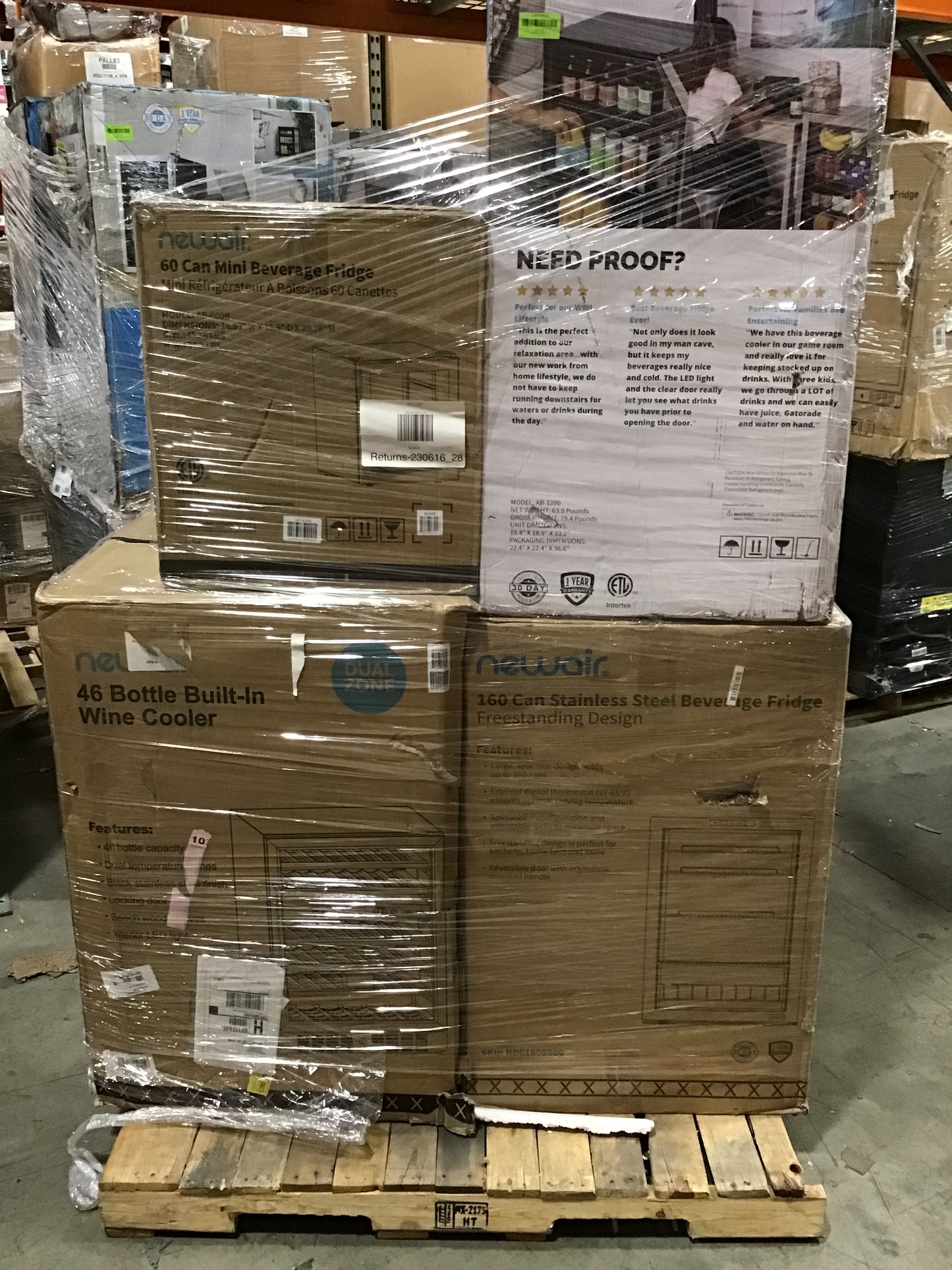 Liquidation Pallet of Compact Fridges, Pallet-CIY