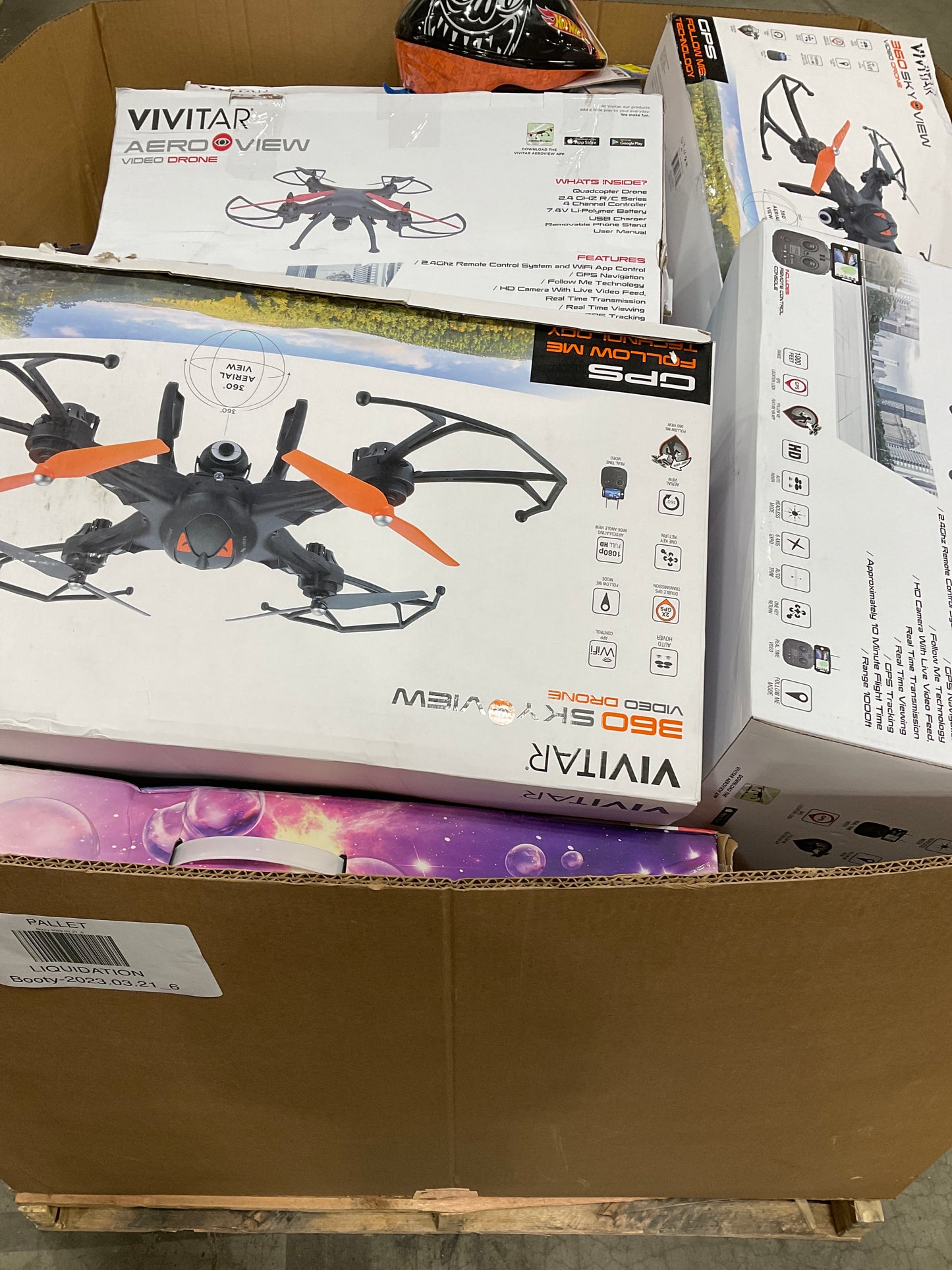 Liquidation Pallet of Toys, Drones and Electric Scooters, Pallet-XM