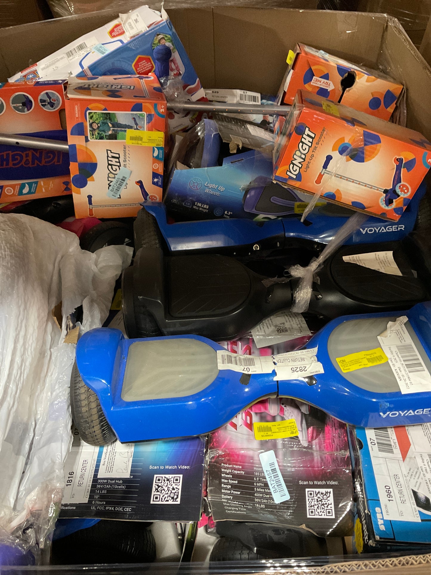 Liquidation Pallet of Hoverboards and Toys, Pallet-ACQ