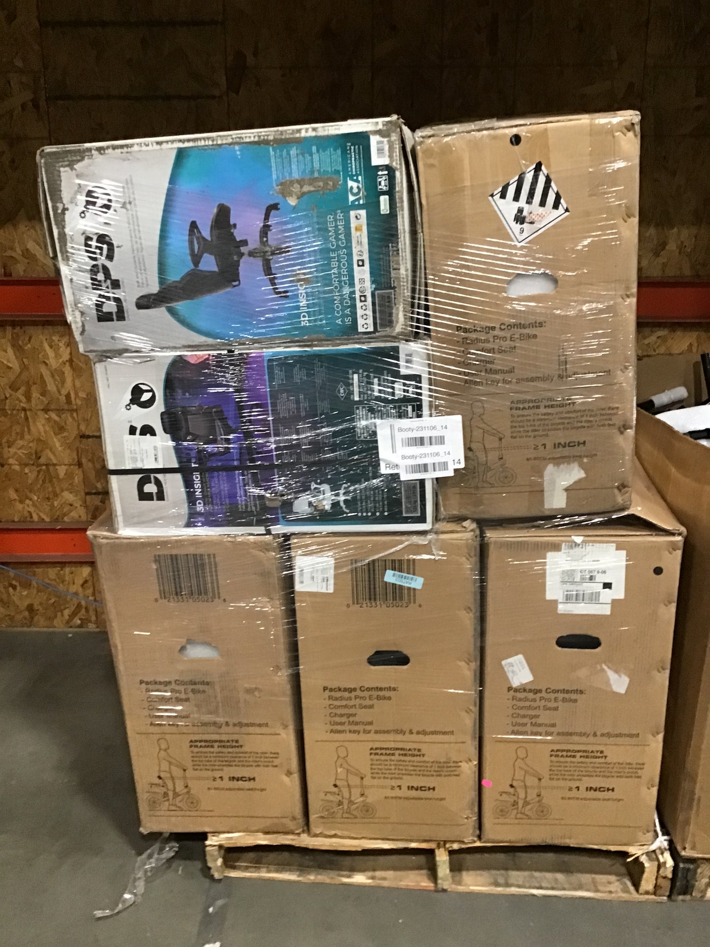 Liquidation Pallet of Electric Bikes, Pallet-ERQ