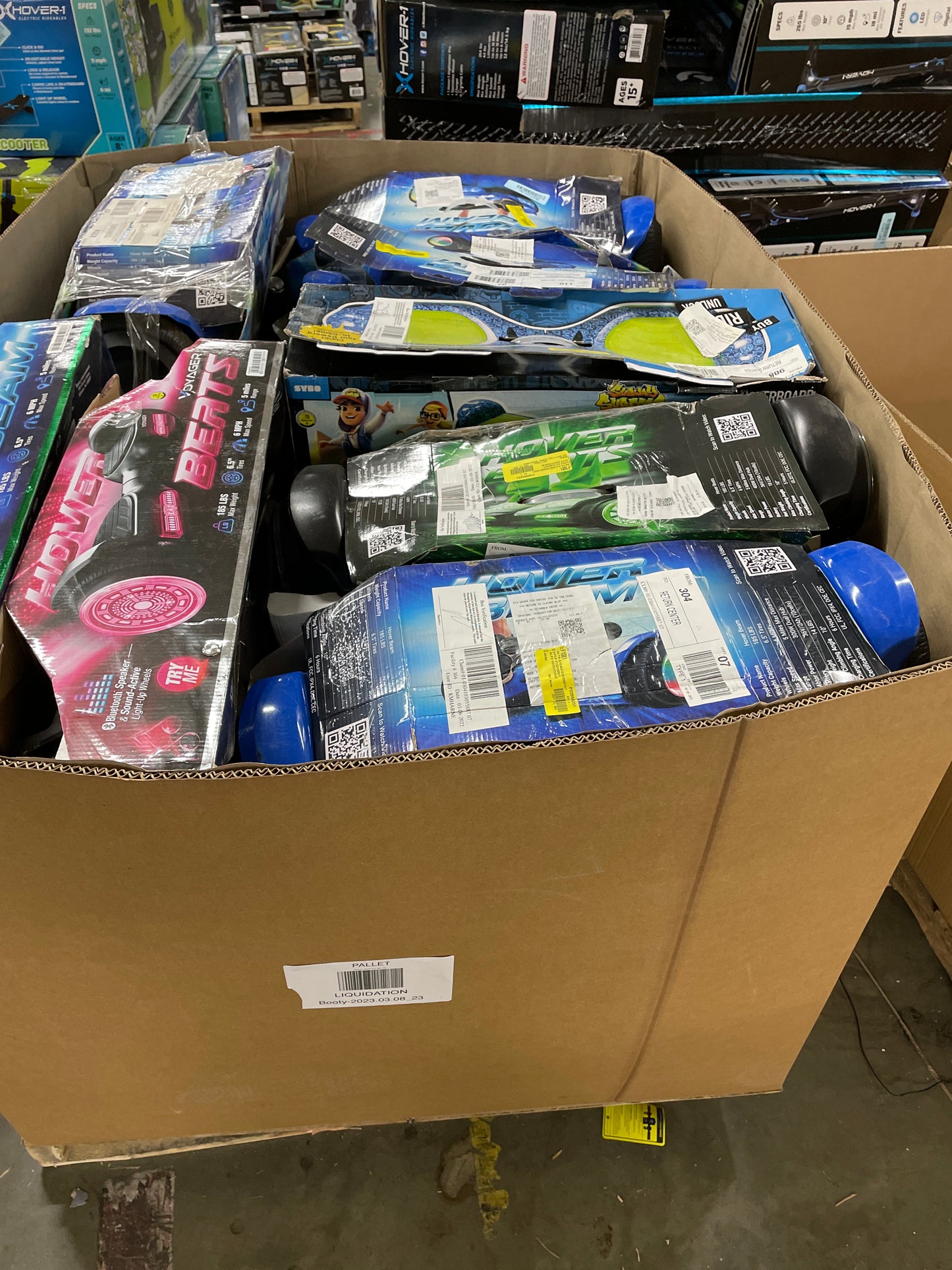 Liquidation Pallet of Hoverboards and Toys, Pallet-PX