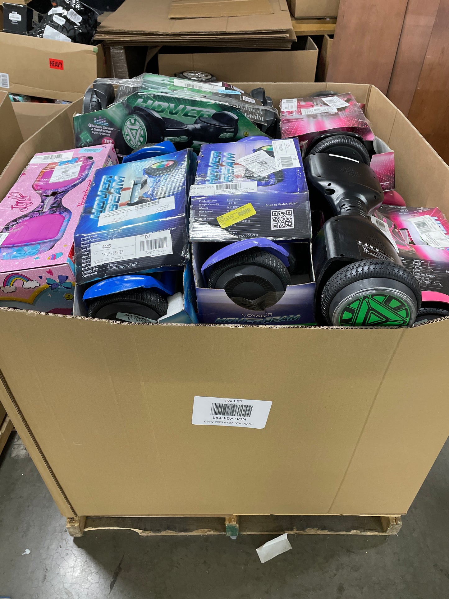 Liquidation Pallet of Hoverboards and Toys, Pallet-GL