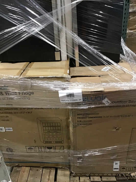 Liquidation Pallet of Compact Fridges and Compact Humidors, Pallet-CFQ