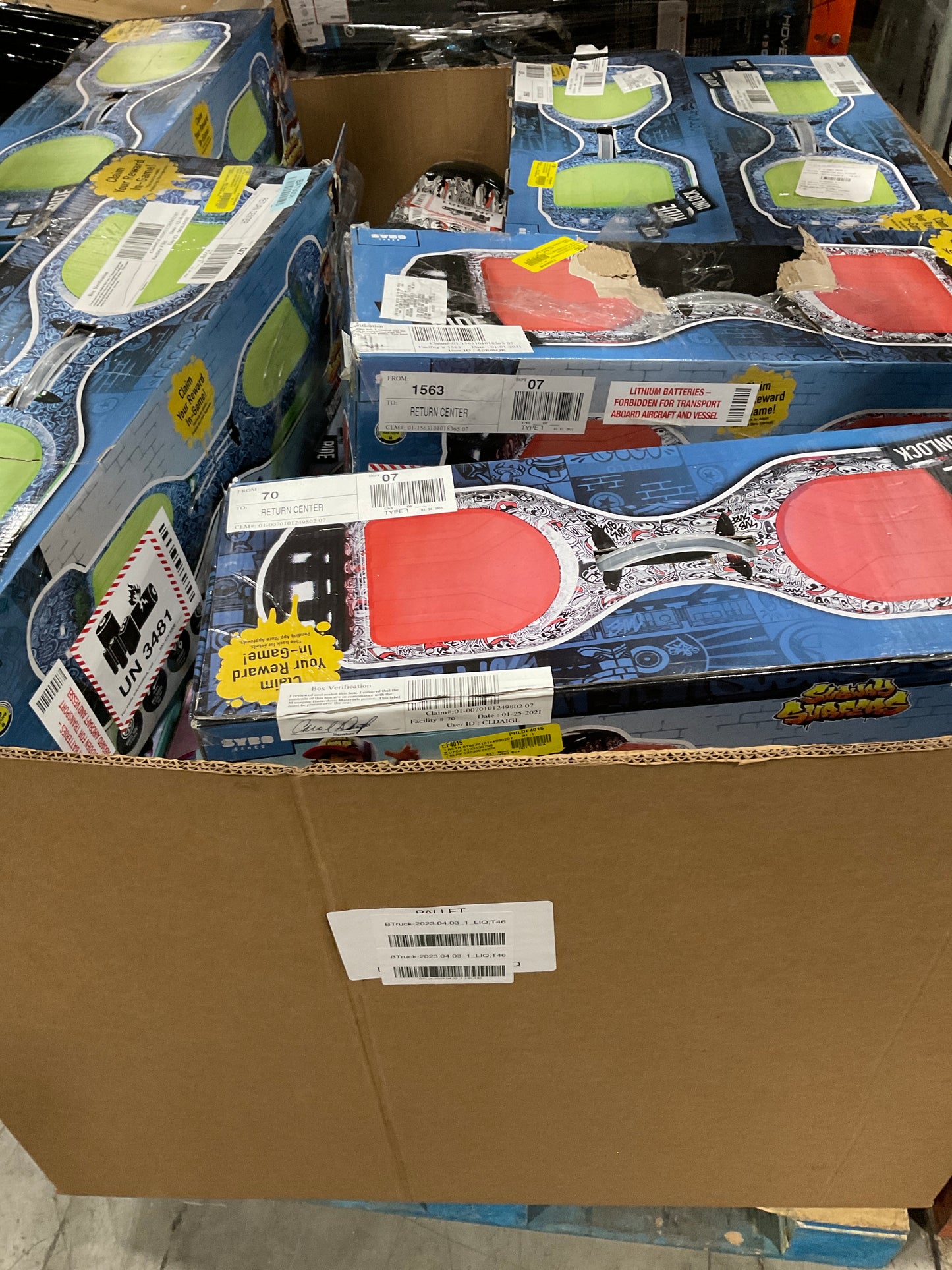 Liquidation Pallet of Headphones, Hoverboards and Drones, Pallet-AOR