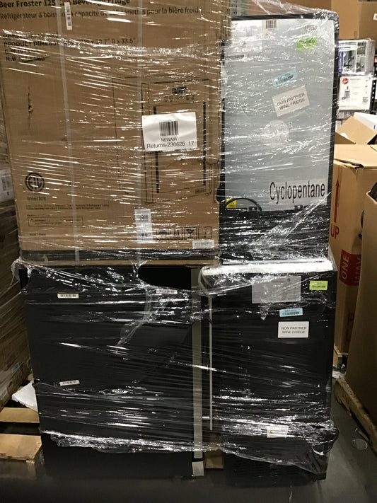 Liquidation Pallet of Compact Fridges and Compact Humidors, Pallet-CMO