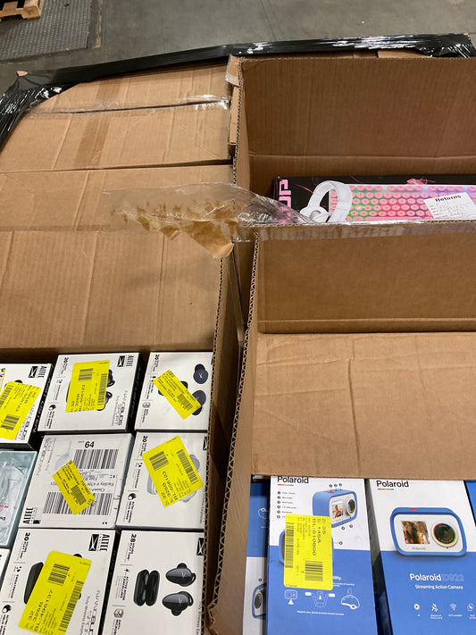 Liquidation Pallet of Cameras, Headphones and Gaming Accessories, Pallet-RR
