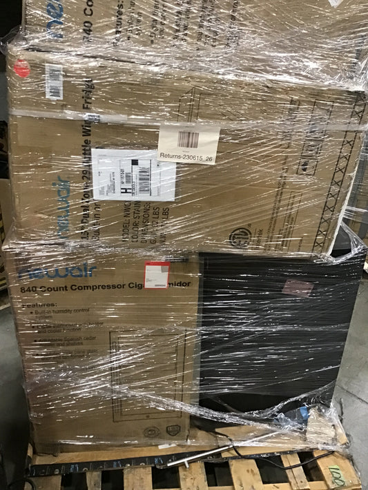 Liquidation Pallet of Compact Fridges and Compact Humidors, Pallet-CLQ