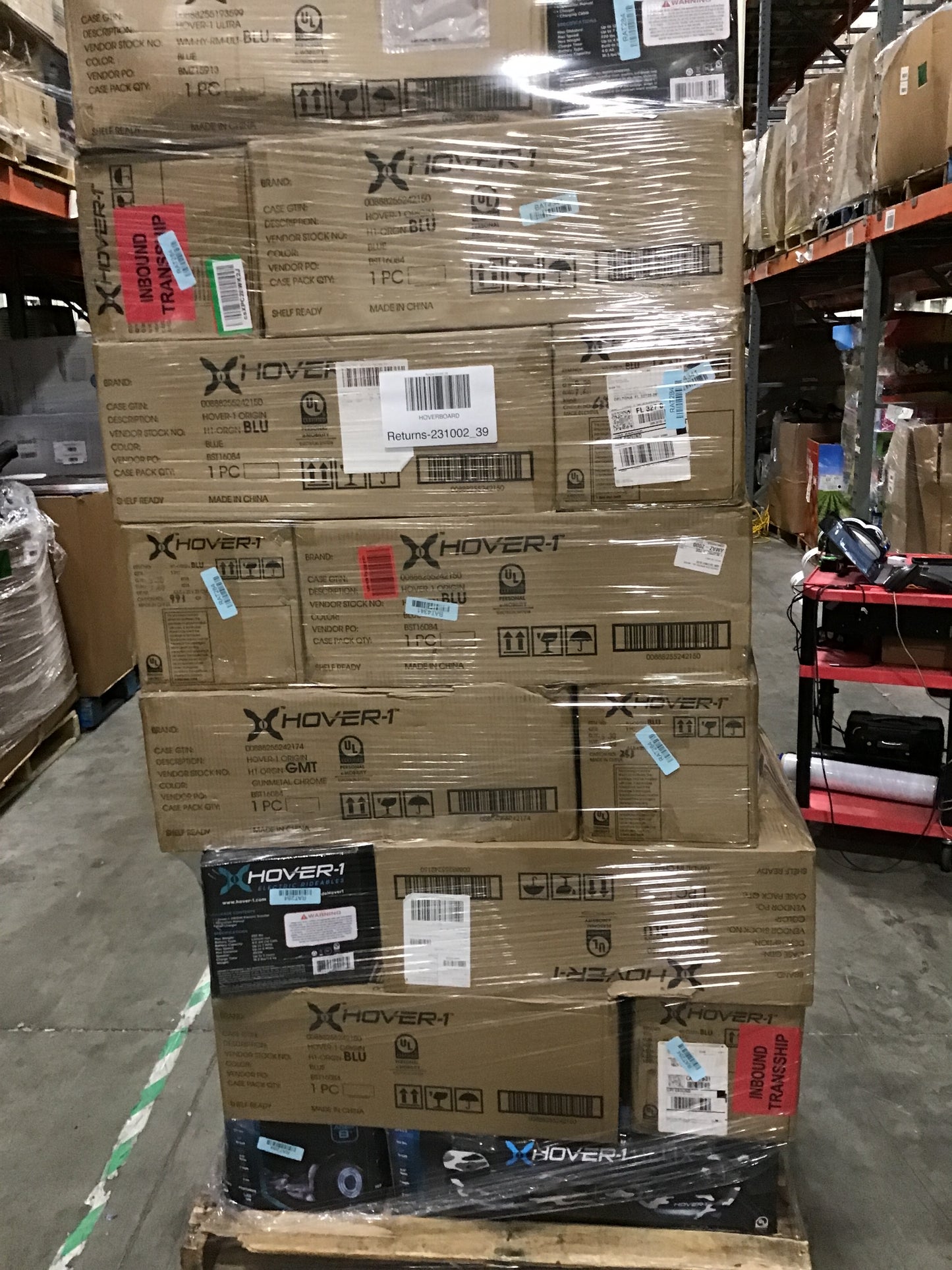 Liquidation Pallet of Hoverboards, Pallet-DYI