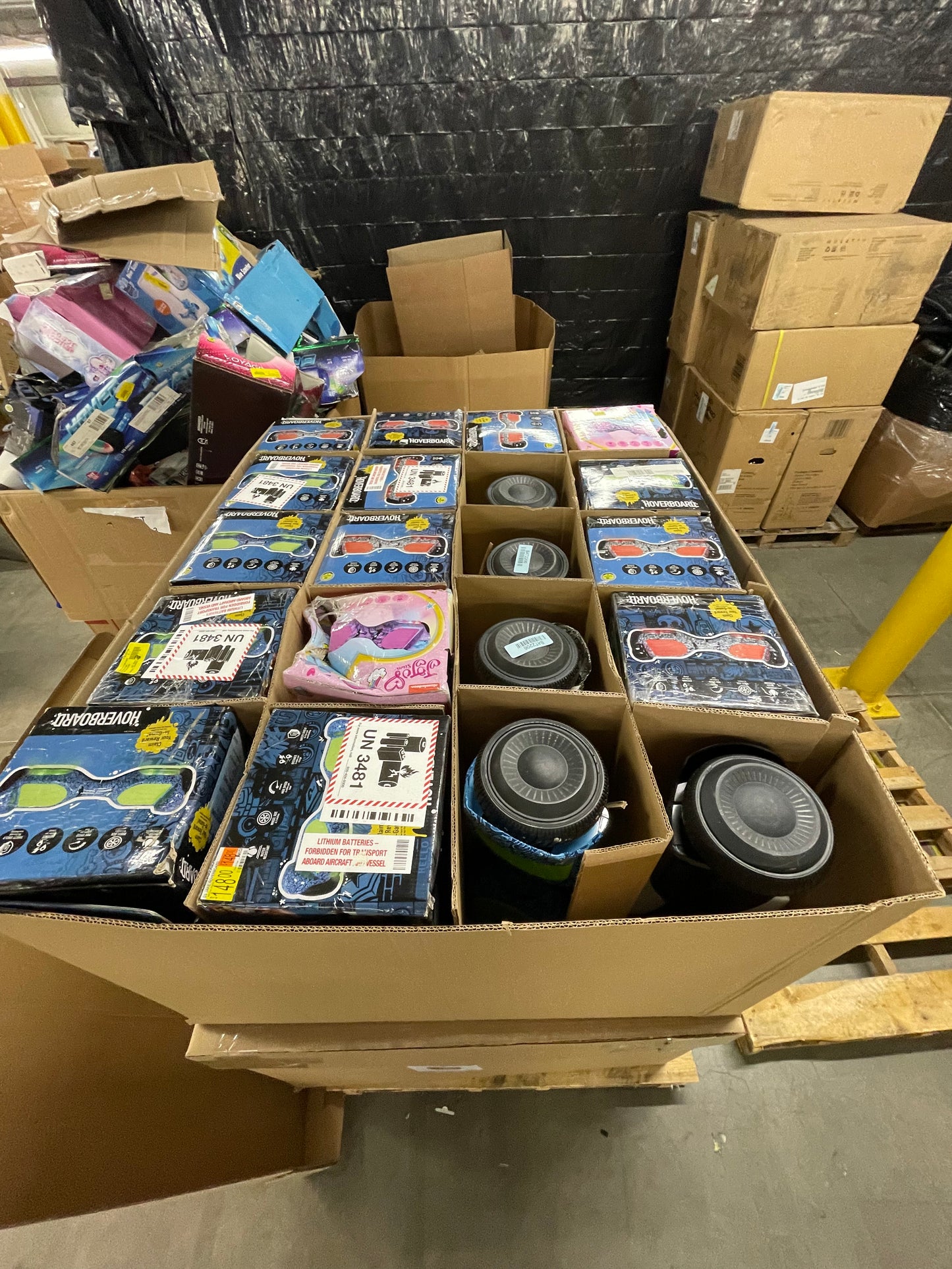 Liquidation Pallet of Hoverboards and Toys, Pallet-JS