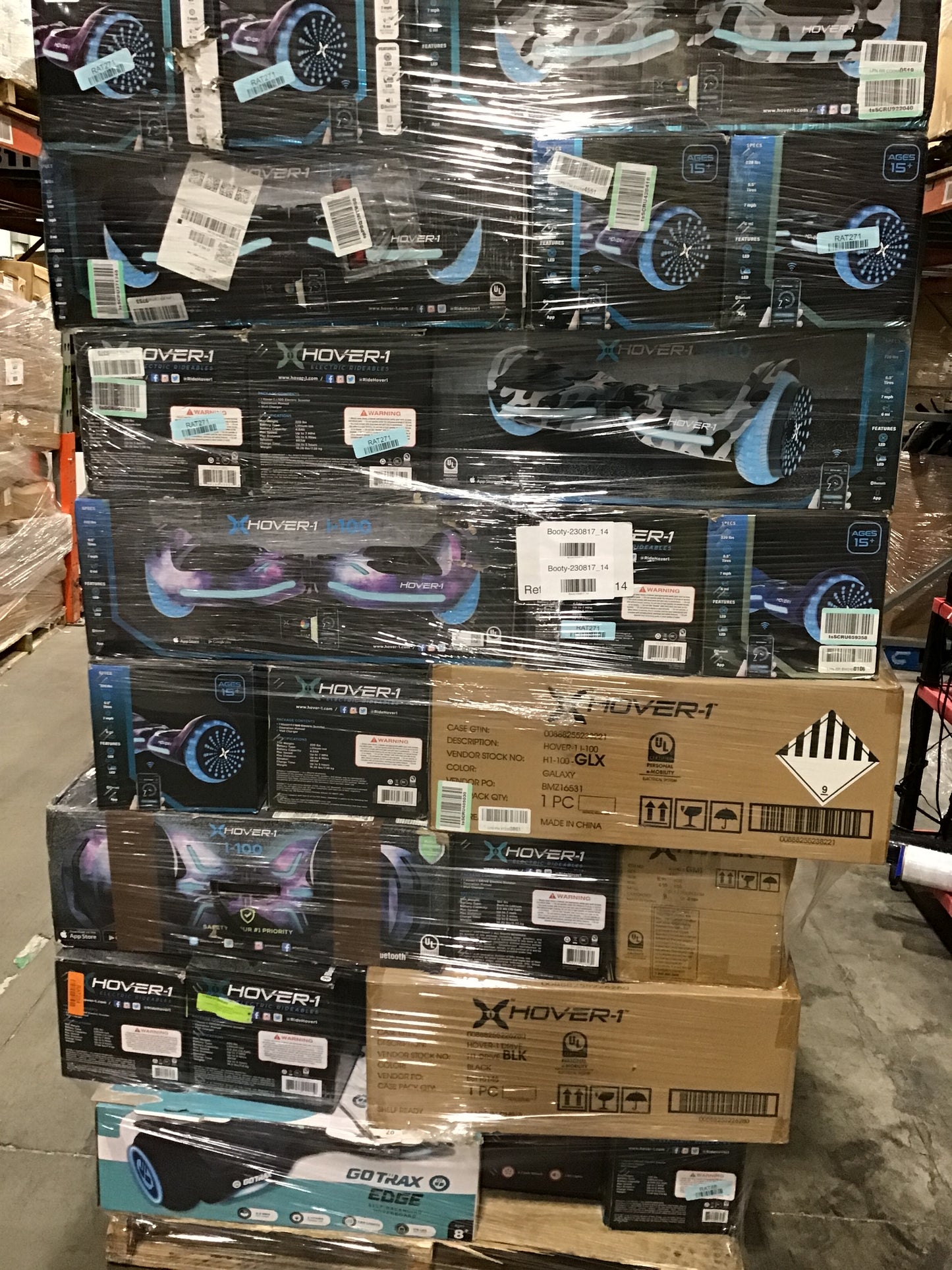 Liquidation Pallet of Hoverboards, Pallet-DXY