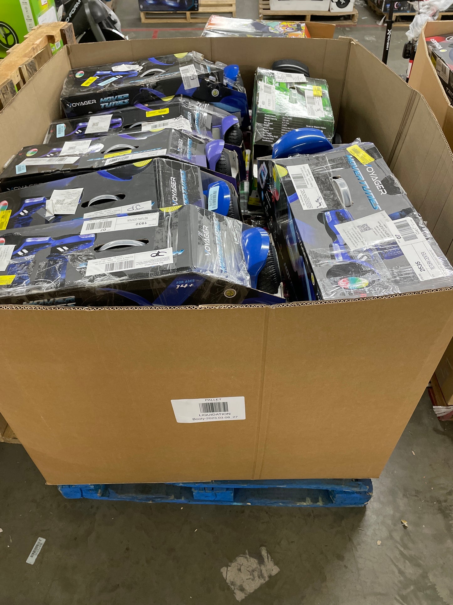 Liquidation Pallet of Hoverboards and Toys, Pallet-PJ