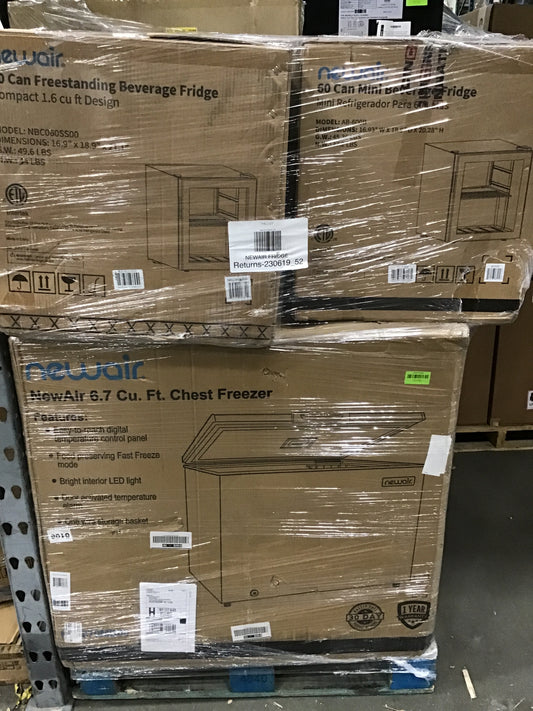 Liquidation Pallet of Compact Fridges and Compact Ice Makerss, Pallet-CGM