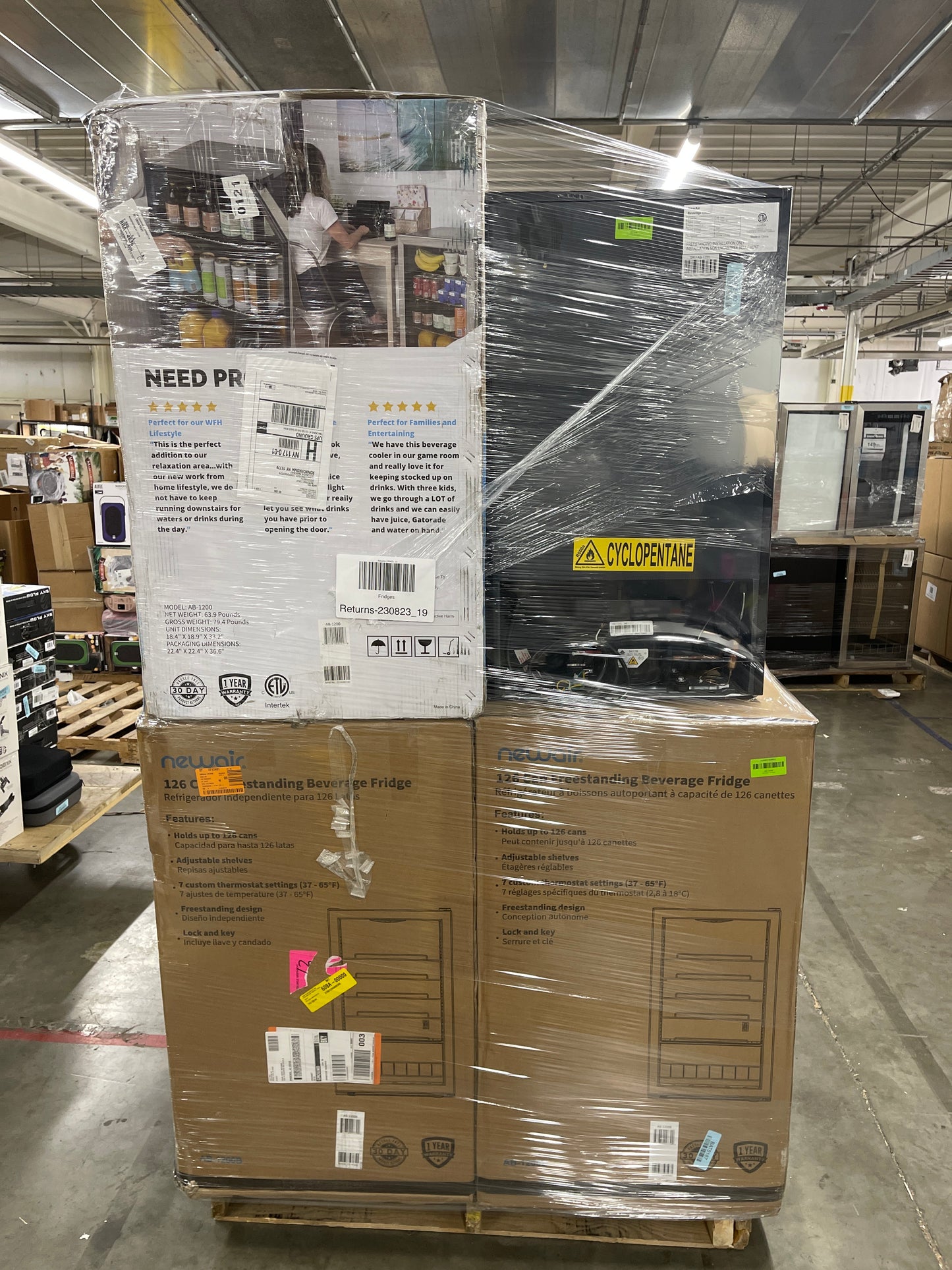 Liquidation Pallet of Compact Fridges, Pallet-DDE