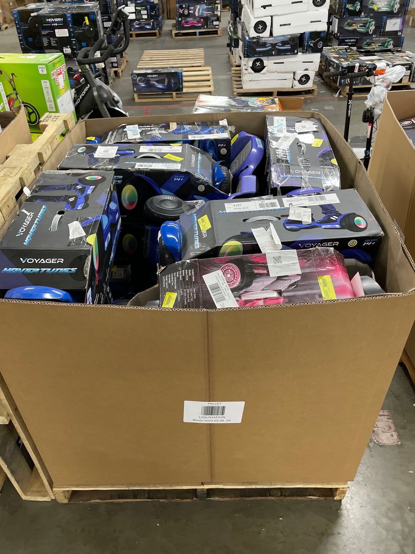 Liquidation Pallet of Hoverboards, Pallet-PO