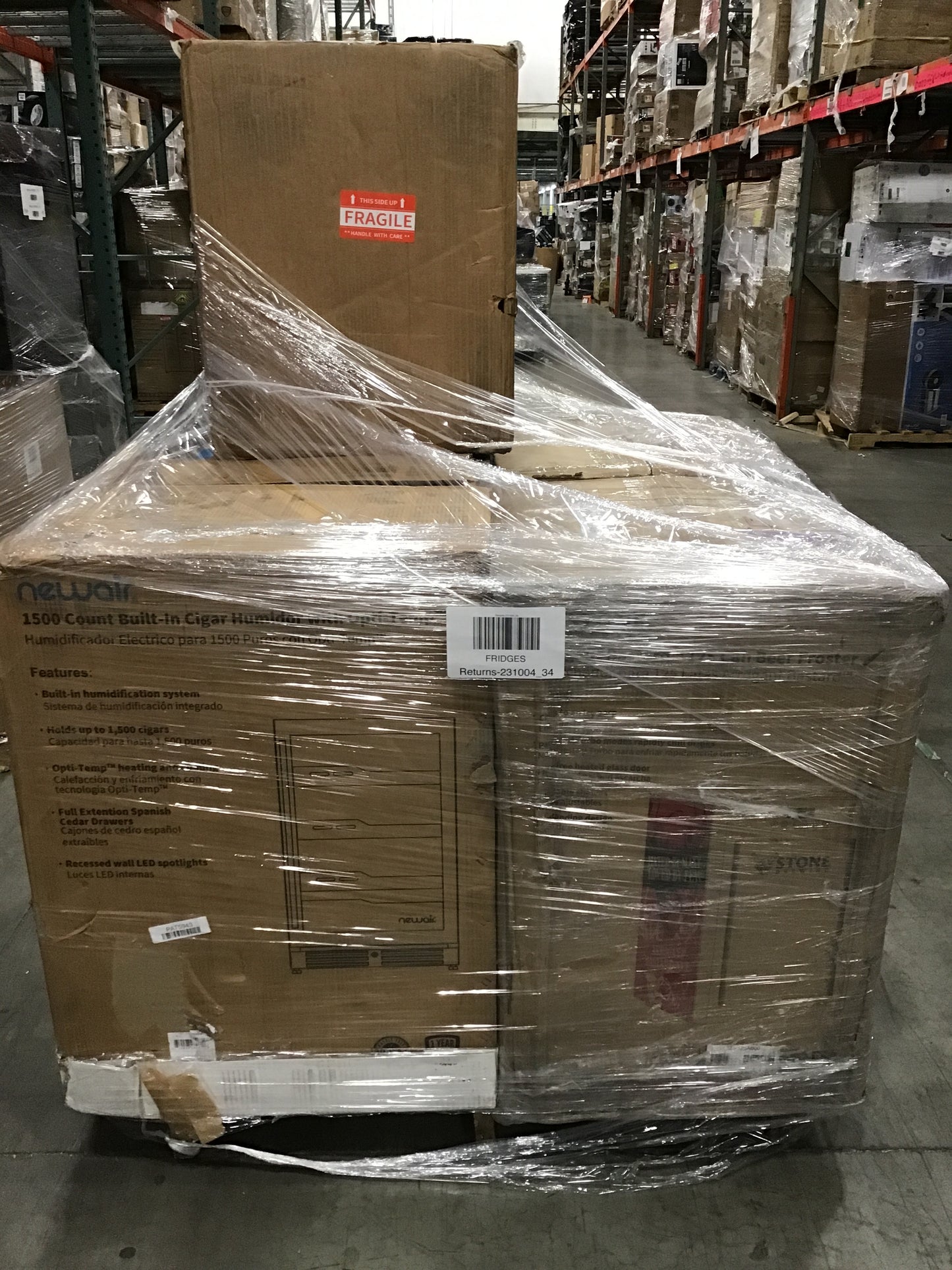 Liquidation Pallet of Compact Humidors and Compact Fridges, Pallet-DYZ